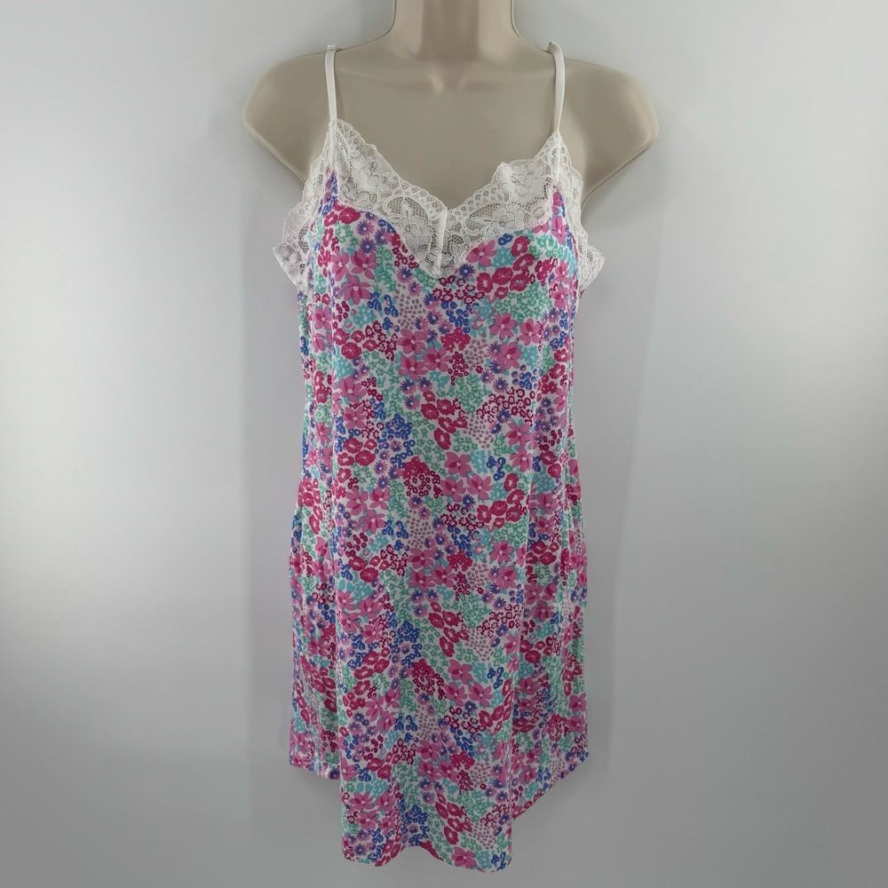 P.J. Salvage × Ramy Brook Floral Lace Trim Slip Chemise Women’s Small (P1)